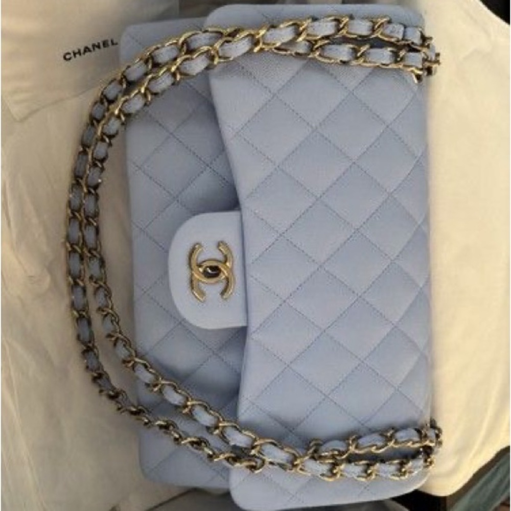 Chanel Sky Blue Quilted Shoulder Bag